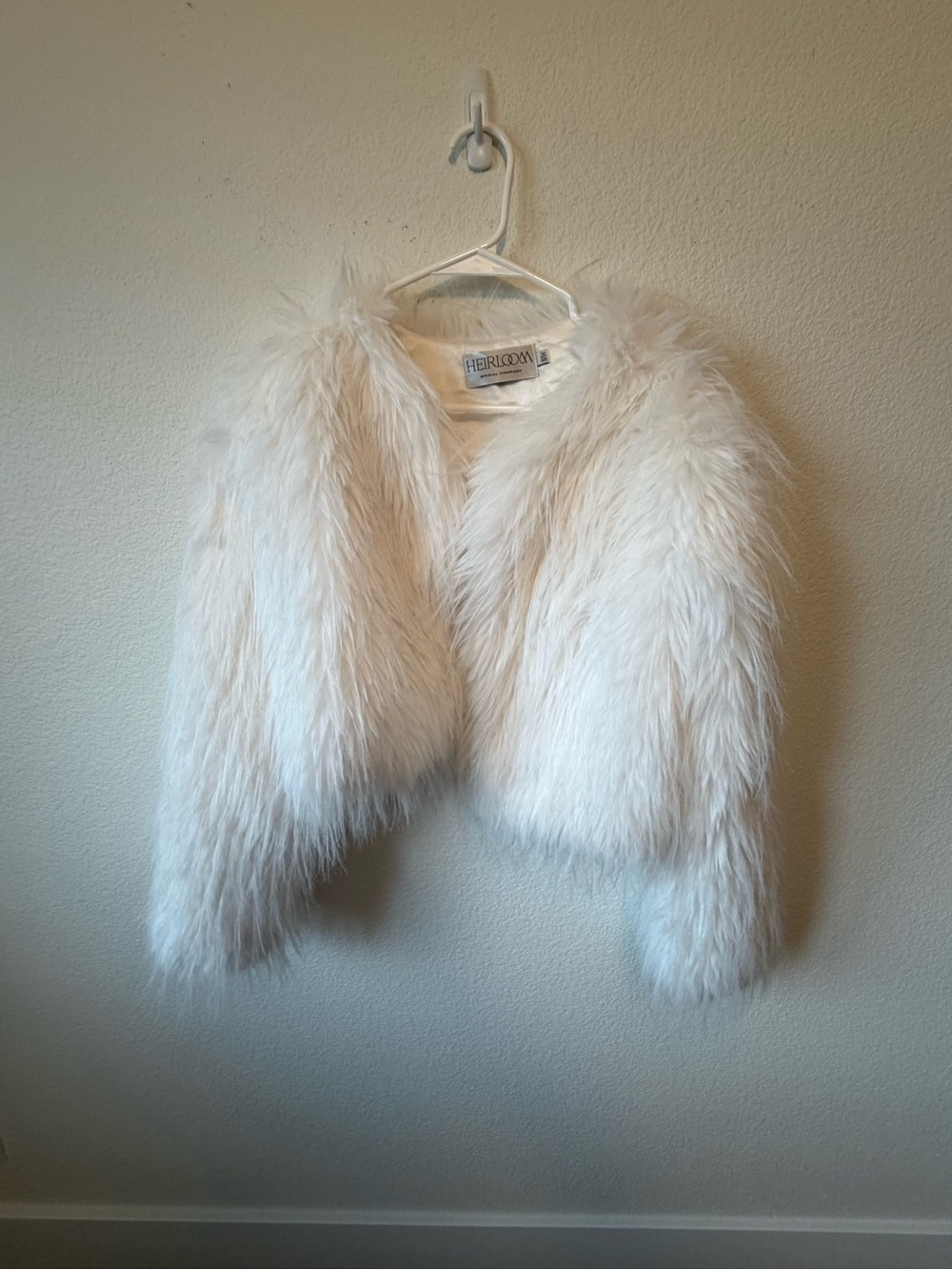 Heirloom Cream Faux Fur Cropped Jacket